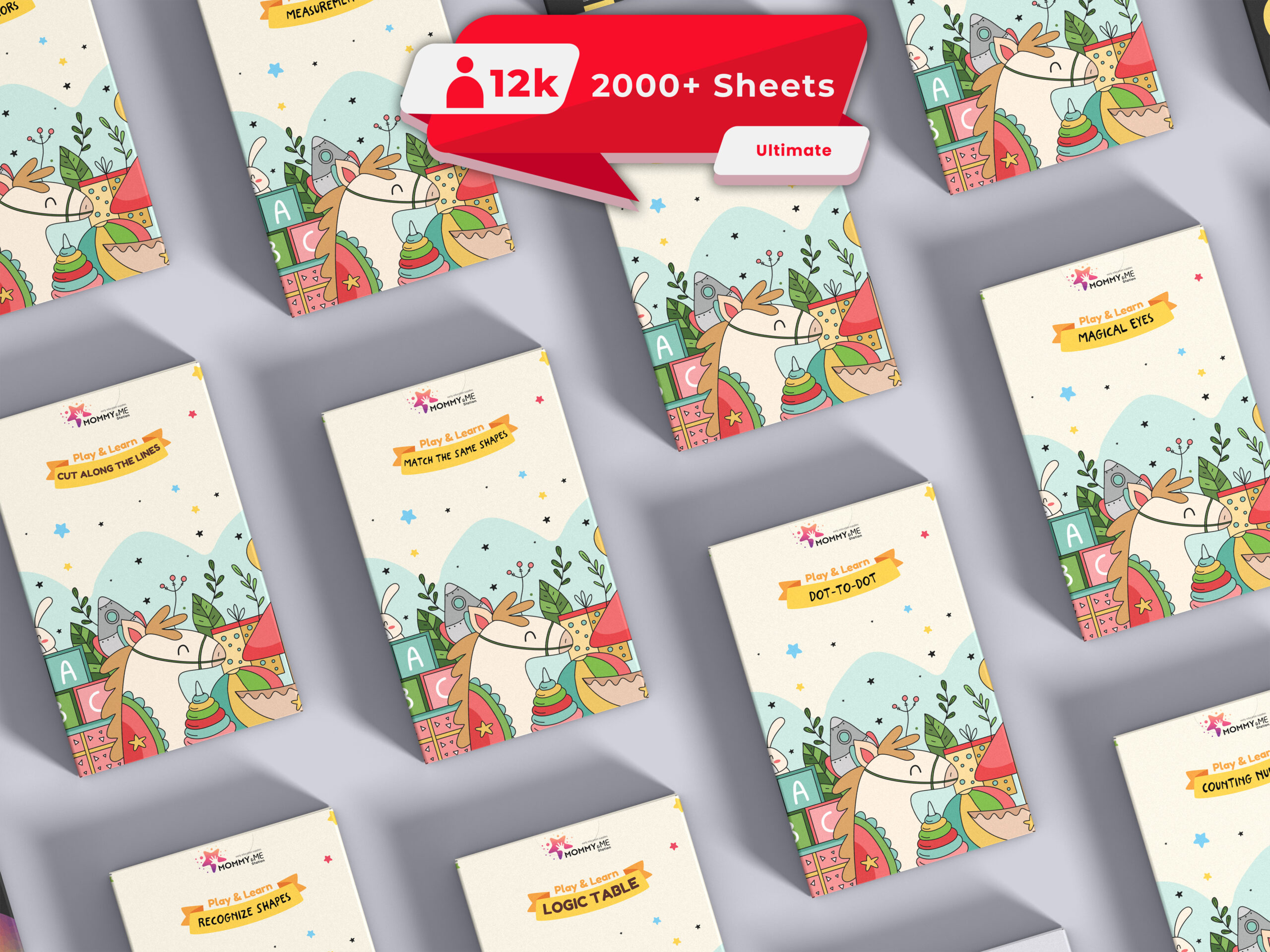 The Ultimate Worksheet Bundle – 2,200+ Printable Activities for Kids (Ages 3–8)